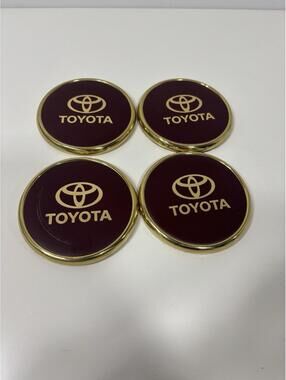 Toyota  Red/Gold Coffee & Drink Coasters Set Of 4 READ